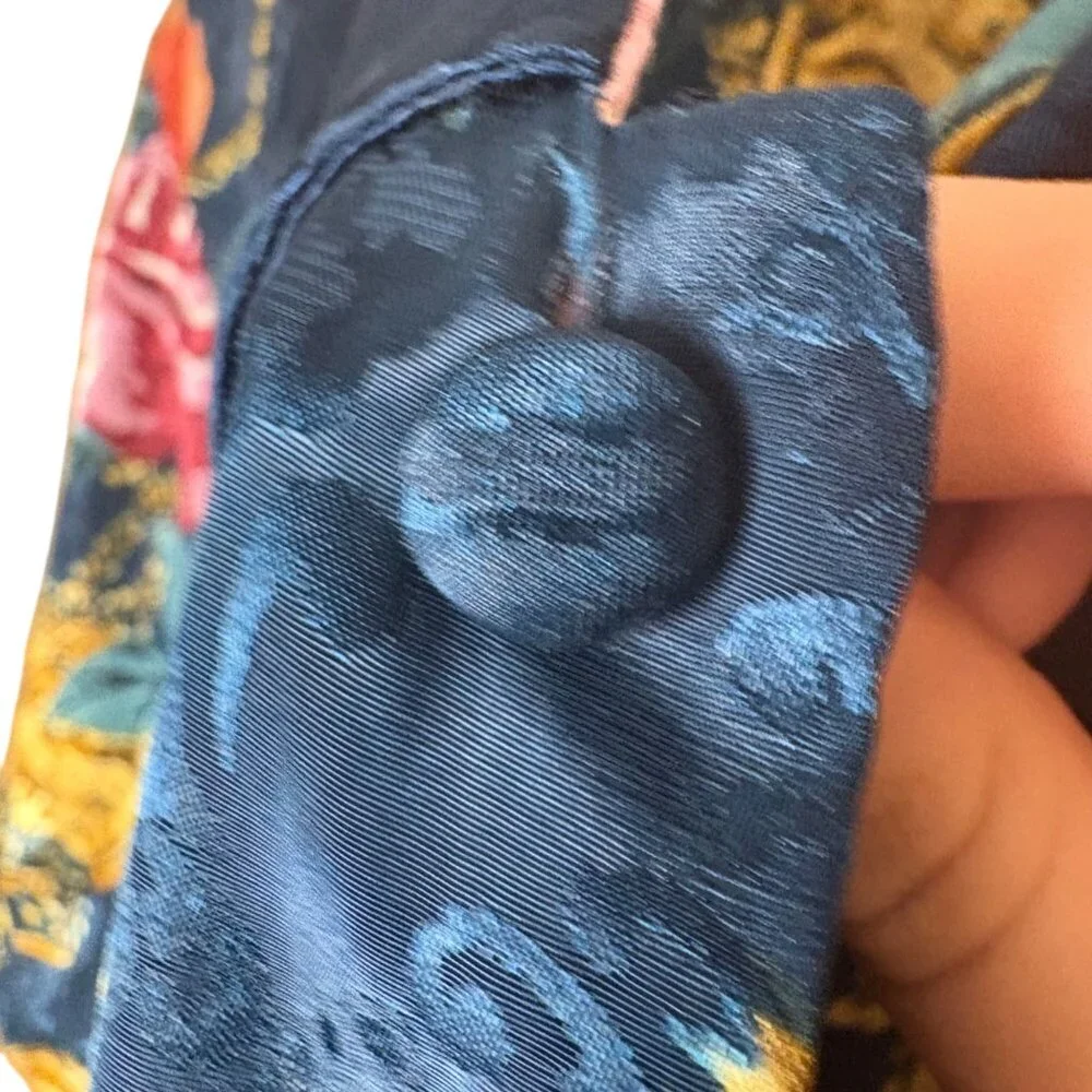 Victoria’s Secret Gold Label Vintage 90s Floral Paisley Sleep Shirt S Collared - Picture 6 of 9